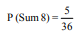 If a pair of dice is thrown once, then what is